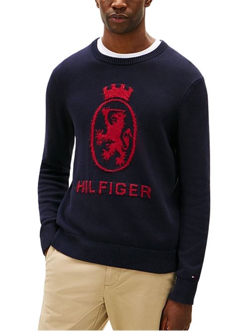 Maglione con stemma in cotone Tommy Hilfiger | MW0MW40841DW5